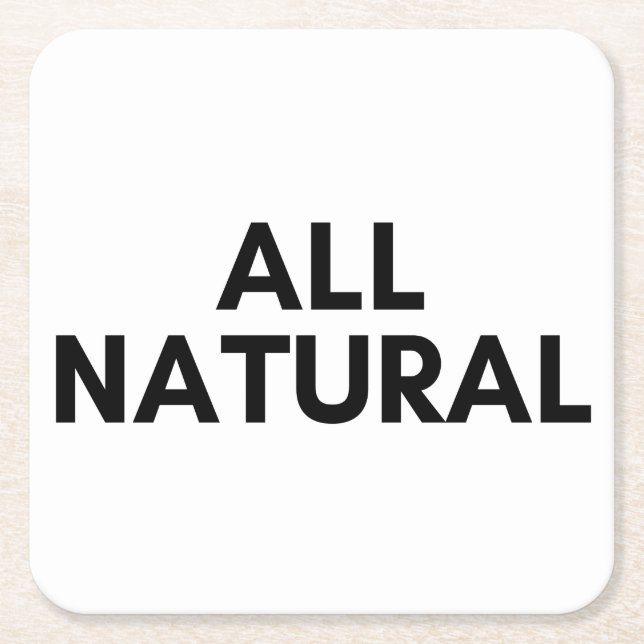 all natural square paper coaster (Front)