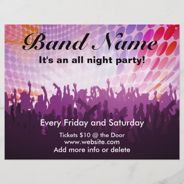 All Night PartyConcert Flyer (Front)