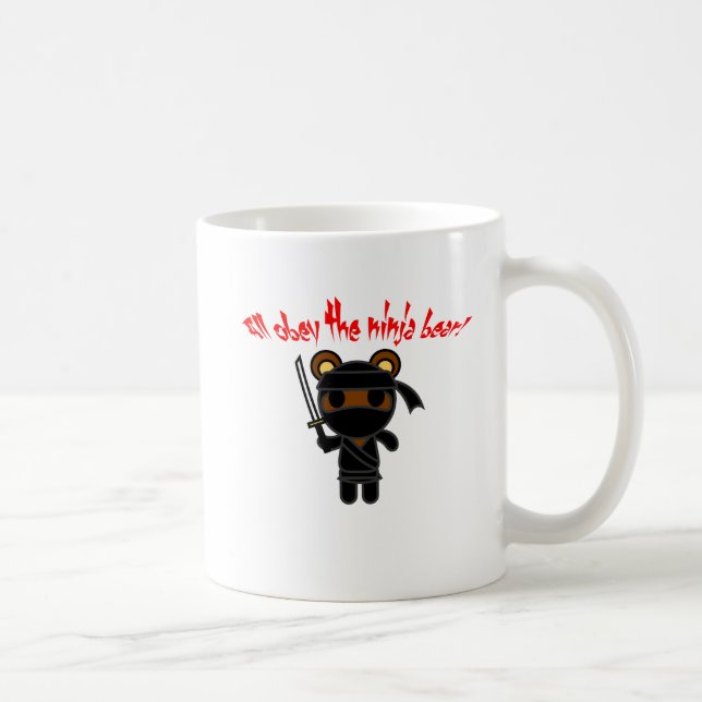 All Obey the Ninja Bear Coffee Mug (Right)