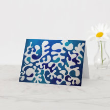 All Occasion Blue Abstract Greeting Card