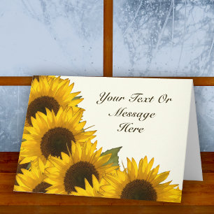 All Occasion Customized Sunflower Greeting Cards