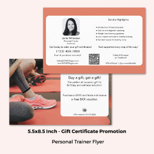 All-Occasion Fitness Gift Certificate Promotion Flyer