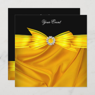 All Occasion Luxury Yellow Black Party Invitation