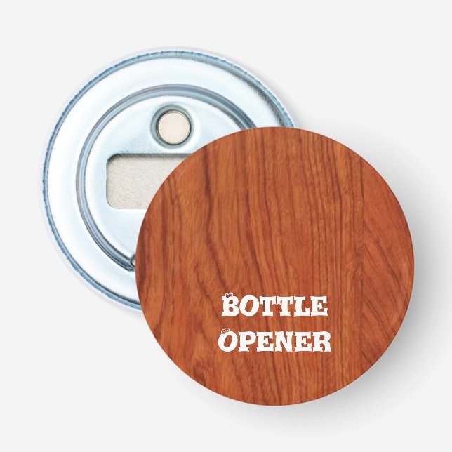 All Occasion Template TEXT NAME GREETING PHOTO fun Bottle Opener (Front)