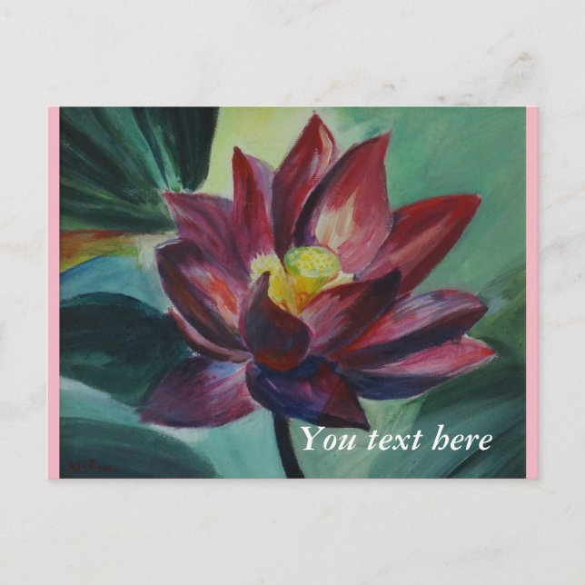 All occasions painted loyus flower Postcard (Front)