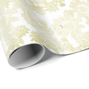All Occasions White on White Floral wrapping paper