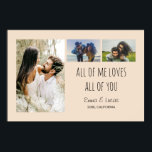 All of Me Loves All of You Photo Collage  Poster<br><div class="desc">Create a heartfelt keepsake with this romantic photo collage poster featuring the beloved quote "All of Me Loves All of You." This customizable design allows you to showcase your favourite memories in a beautiful layout, complete with personalized names and location. Perfect for celebrating love, anniversaries, weddings, or Valentine's Day, this...</div>