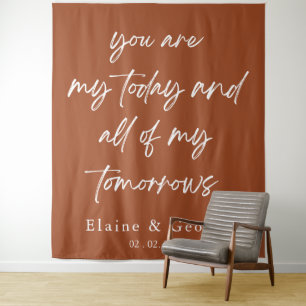 All of My Tomorrows Wedding Photo Prop Backdrop Tapestry
