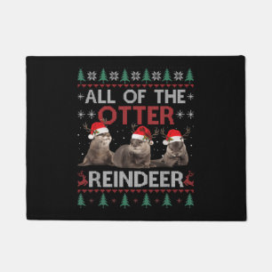 All Of Otter Reindeer Christmas Ugly Pyjamas Xmas  Doormat