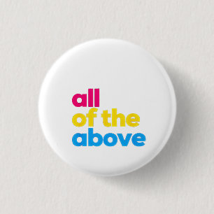 All of the Above Pansexual LGBT Pride Month 1 Inch Round Button