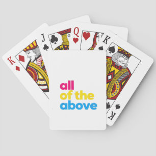 All of the Above Pansexual LGBT Pride Month Playing Cards