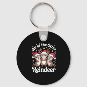 All Of The Otter Reindeer Christmas Cute Animal De Keychain
