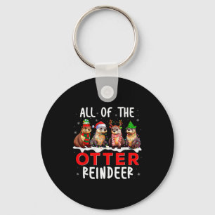 All Of The Otter Reindeer Santa Christmas Xmas Ott Keychain