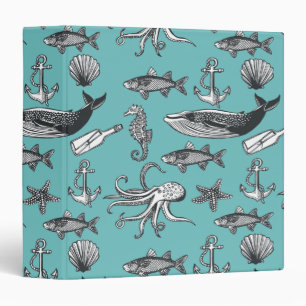 All Of The Sea Pattern Binder