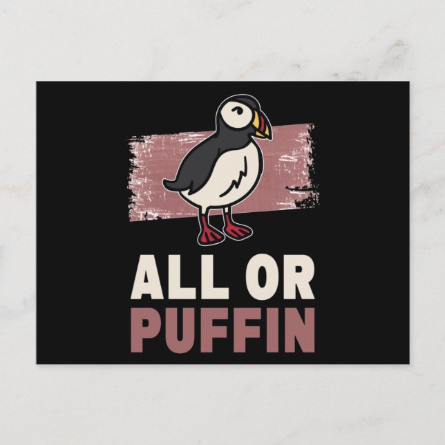 All Or Puffin Puffin Postcard (Front)