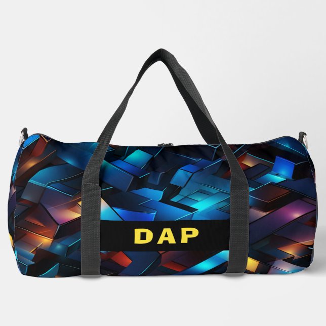 All-Over Abstract Design Duffel Bag (Front)