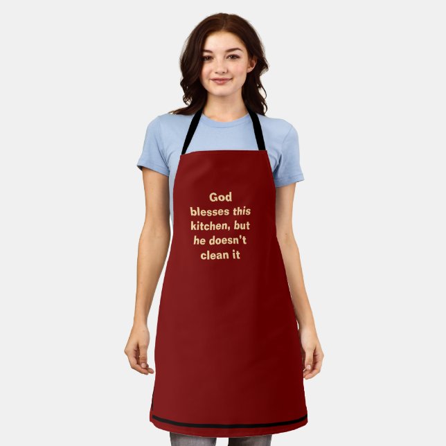 All-Over  Bless Print Apron (Worn)