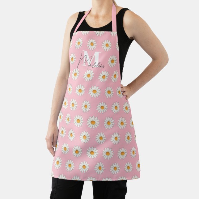 All-Over Daisy Floral Apron – Cute Botanical (Insitu)