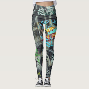 All over graffiti print leggins leggings