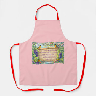 All-Over Kitchen Apron with Scripture