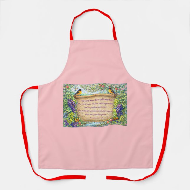 All-Over Kitchen Apron with Scripture (Front)