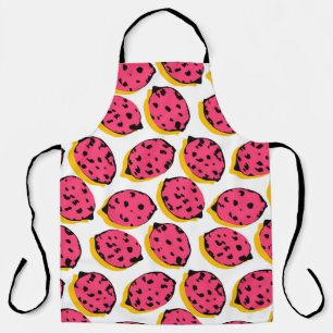 all over lemon pattern vintageabstract, art, backg apron