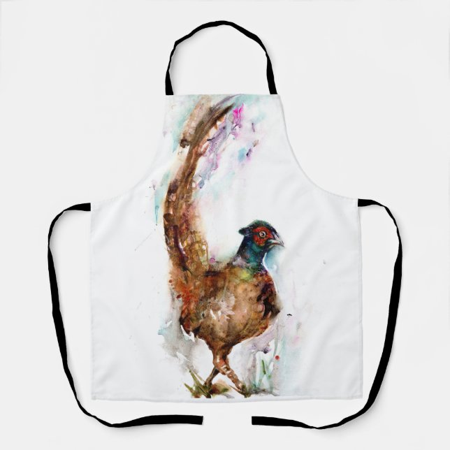 All-Over Pheasant Print Apron (Front)