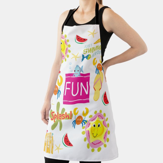 All Over Print Apron Beach House Fun Chef (Insitu)