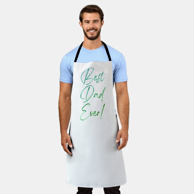 All-Over Print Apron best dad ever (Worn)