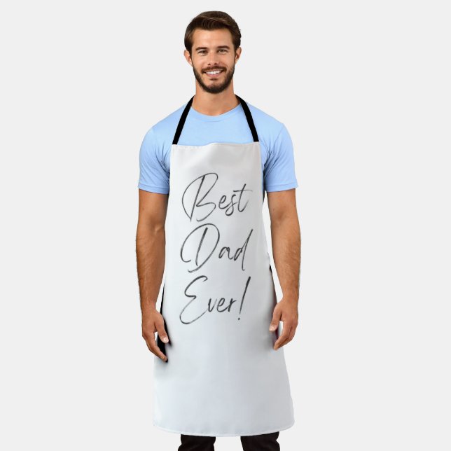 All-Over Print Apron best dad ever (Worn)