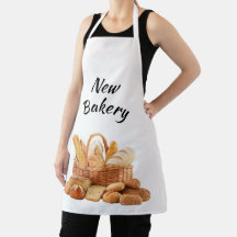 All-Over Print Apron, bread, bakery, pane