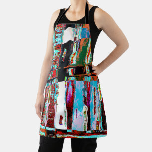 All-Over Print Apron Collapse Reflection Abstract