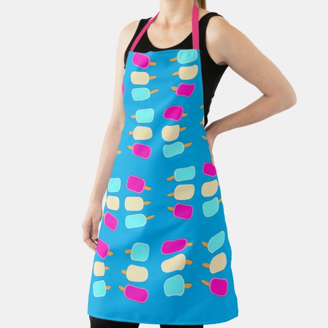 All Over Print Apron Ice Cream Blue (Insitu)