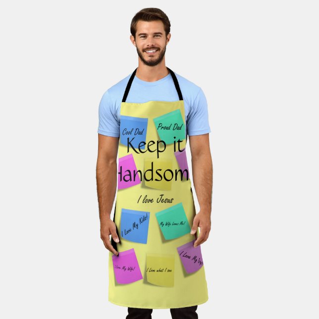 All Over Print Apron Keep it Handsome (Worn)
