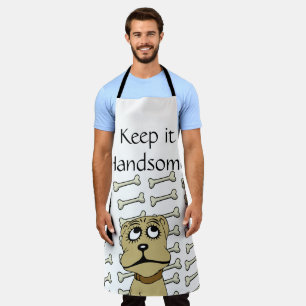 All Over Print Apron Keep it Handsome Dog Bones