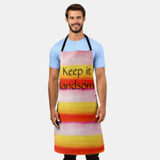 All Over Print Apron Keep it Handsome Stripe