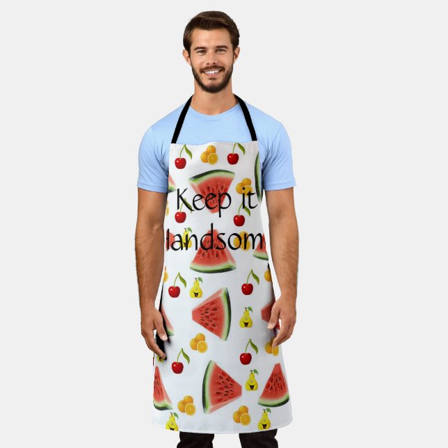 All Over Print Apron Keep it Handsome Watermelon (Worn)