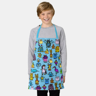 All-Over Print Apron - Light Blue