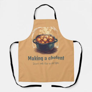 All-Over Print Apron Making a Cholent - Funny