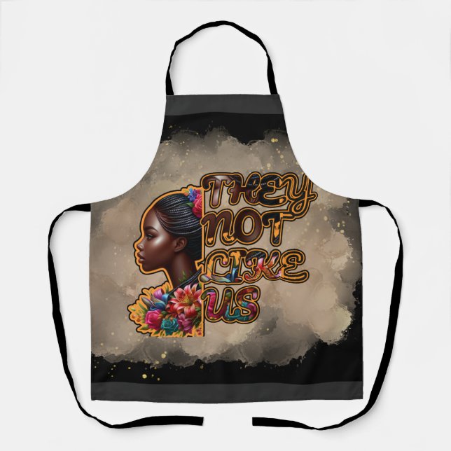 All-Over Print Apron, Medium – They Not Like Us Apron (Front)
