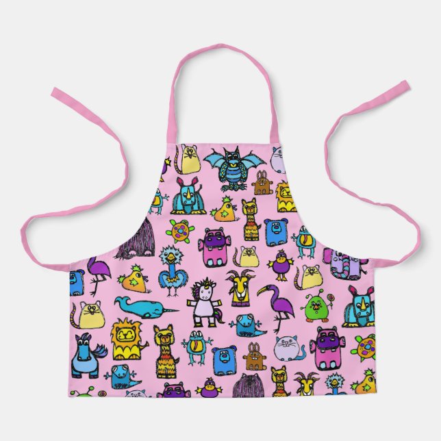 All-Over Print Apron - Pink (Front)