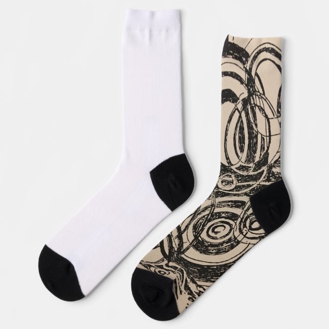 All-Over Print Apron Socks (Left)