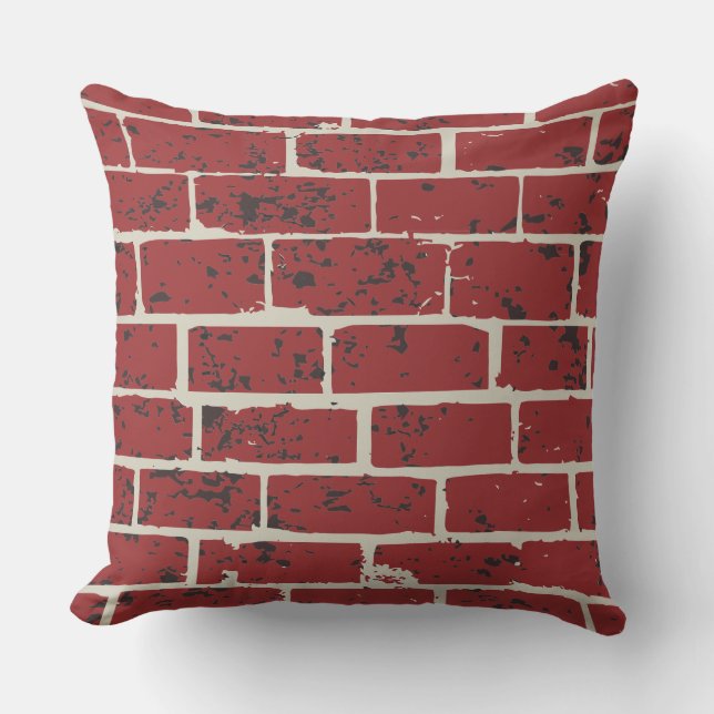 all over print brick tile pillow (Front)