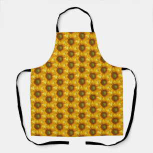 All over print Bright Yellow Sunflower  Apron