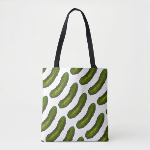 All-Over Print Green Dill Pickle Pickles Tote Bag
