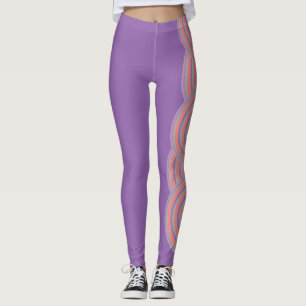 All Over Print Leggings with Circular Design