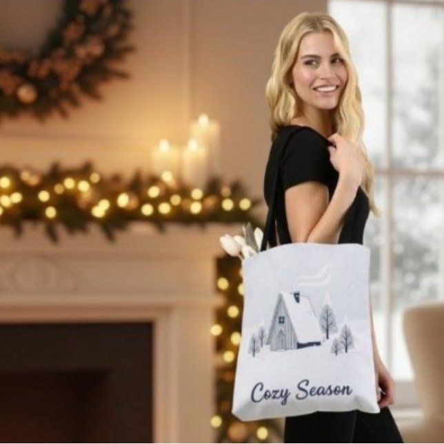 All-Over Print MerryMist Elegant Gold Eucalyptus S Tote Bag (Creator Uploaded)