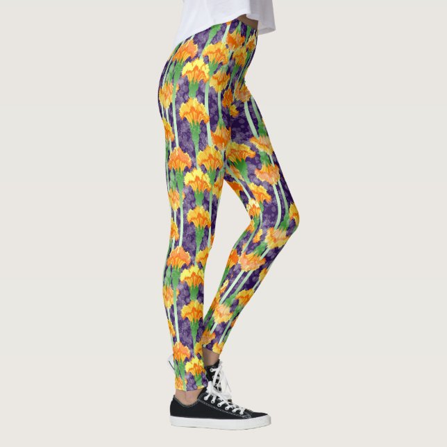 All-Over-Print  - Moonlight & Marigolds Leggings (Right)