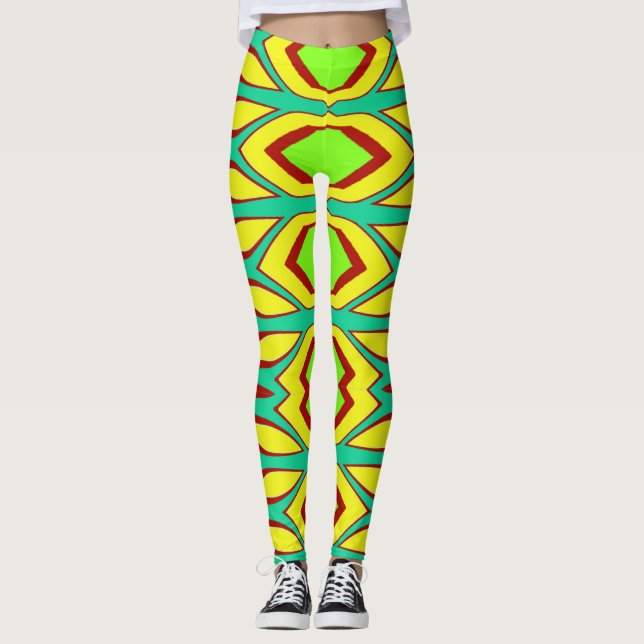 All-Over-Print multicolor "Ratti_Creative_Arts"  Leggings (Front)
