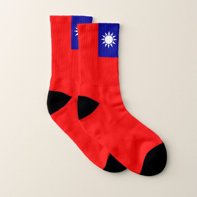 All Over Print Socks with Flag of Taiwan (Pair)
